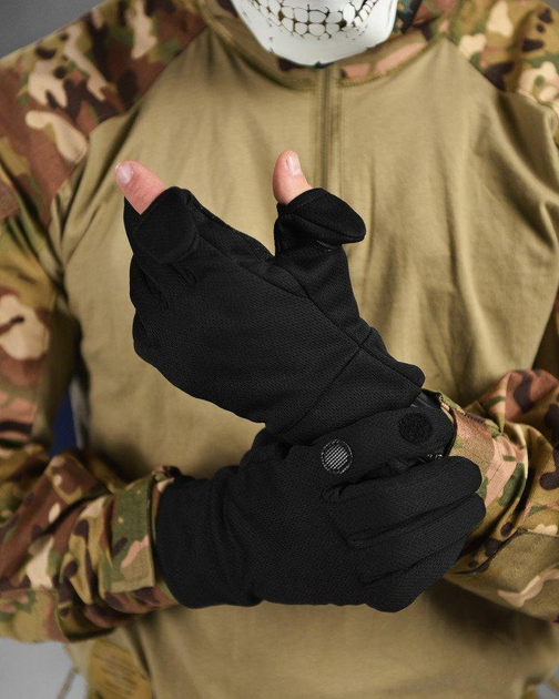 Перчатки Patriot BH откидные пальцы, резиновые накладки black 2XL - изображение 2