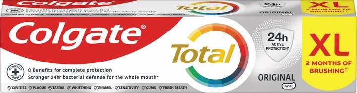 خمیردندان اورجینال کلگیت مدلTotalحجم 125 میلی لیتر