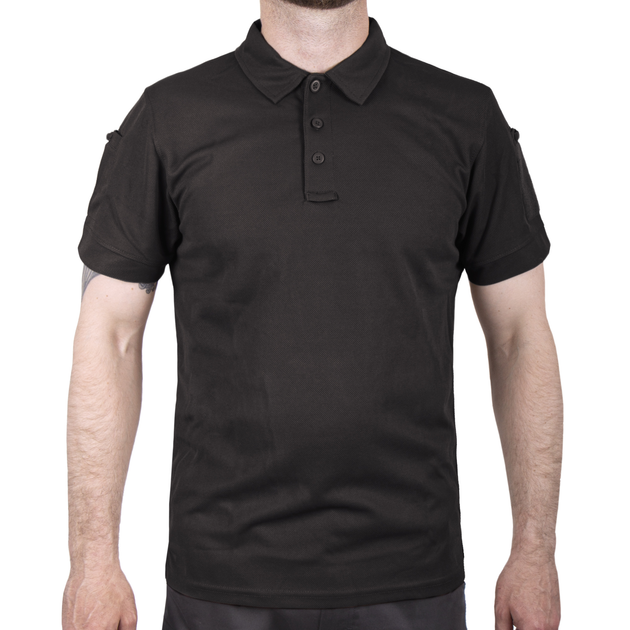 Футболка Поло тактична Sturm Mil-Tec TACTICAL QUICK DRY POLOSHIRT Black S (10961002) - изображение 1