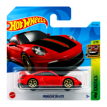 Машинка Базова Hot Wheels Porsche 911 GT3 Exotics 1:64 HKH97 Red