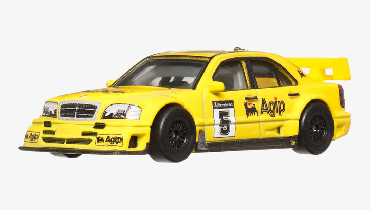 Машинка Premium Hot Wheels '94 AMG-Mercedes C-Class DTM Touring Car Race Day 1:64 HKC62 Yellow - изображение 3
