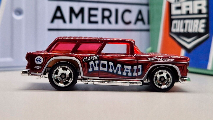 Машинка Базовая Hot Wheels Classic '55 Nomad Wagons 1:64 HKH73 Dark Red - изображение 5