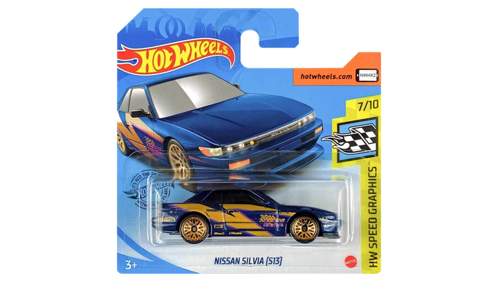 Машинка Базовая Hot Wheels Nissan Silvia (S13) Speed Graphics 1:64 GHF03 Dark Blue - изображение 2