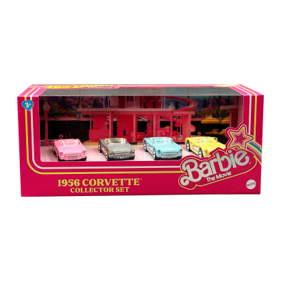 Машинка Premium 4шт Hot Wheels 1956 Corvette Barbie The Movie