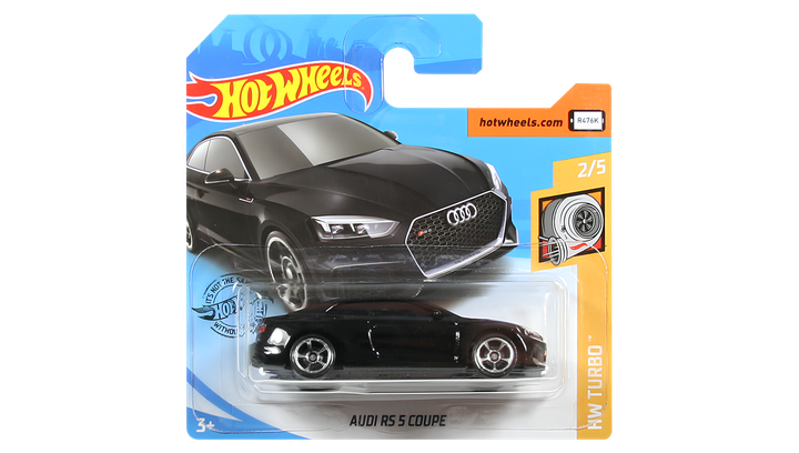 Машинка Базова Hot Wheels Audi RS 5 Coupe Turbo 1:64 GHF39 Black - Фото 2 Машинка Базова Hot Wheels Audi RS 5 Coupe Turbo 1:64 GHF39 Black - зображення 2
