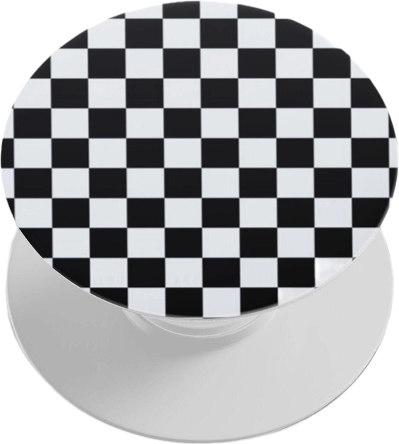 Uchwyt i podstawka do telefonu iLike Universal Pop Holder Chess board Black/White (ILIUNPH18) - obraz 1