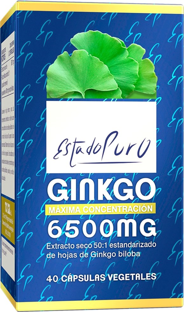 Suplement diety Tongil Estado Puro Ginkgo 6500 Mg 40 caps (8436005300678) - obraz 1