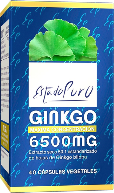 Suplement diety Tongil Estado Puro Ginkgo 6500 mg 40 kapsułek (8436005300678) - obraz 1