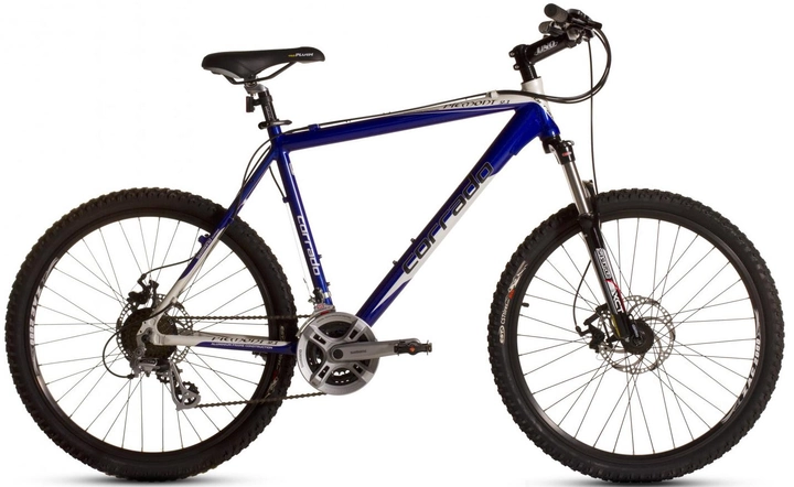 Акція на Велосипед CORRADO Piemont DB 26" 21" 2019 Біло-синій (0307-С-21) від Rozetka