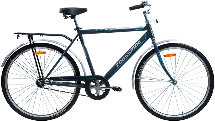Акція на Велосипед Crossride Comfort-М 28" 22" 2023 Сірий (0927-2) + Велосипедні шкарпетки в подарунок від Rozetka