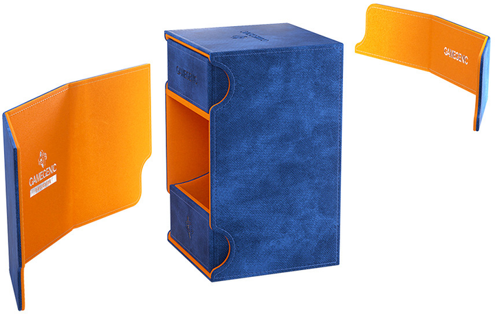 Pudełko na karty Gamegenic Watchtower 100+ XL Convertible Exclusive Line 10 x 9.6 x 14.5 cm Blue / Orange (4251715412923) - obraz 1