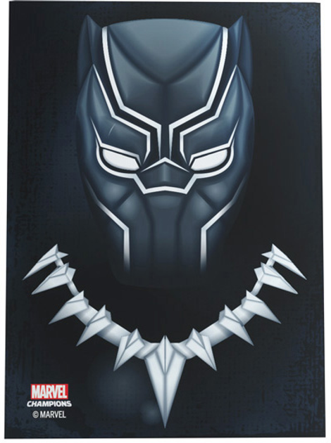 Koszulki na karty Gamegenic Marvel Champions Art Sleeves 66 x 91 mm Black Panther 50 + 1 szt (4251715409596) - obraz 1