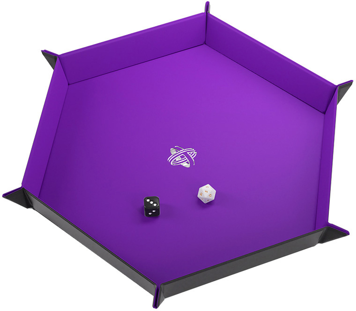 Килимок для гри в кості Gamegenic Magnetic Dice Tray шестигранні Black / Purple (4251715411162) - зображення 1