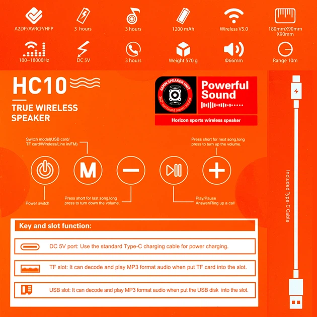 Портативная Bluetooth-колонка Hoco HC10 Sonar sports BT speaker Red - Фото 3 Портативная Bluetooth-колонка Hoco HC10 Sonar sports BT speaker Red - изображение 3
