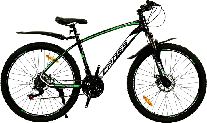 Акція на Велосипед Cross Tracker 26" Рама 17" 2022 Black-Green (26СTA-004629) + Базовий шар Down the Road Classics у подарунок від Rozetka