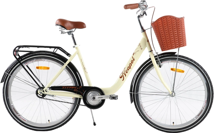 Акція на Велосипед Titan Neapol 26" Рама 18" 2022 Cream (26TWCT-004722) + Велосипедні шкарпетки в подарунок від Rozetka