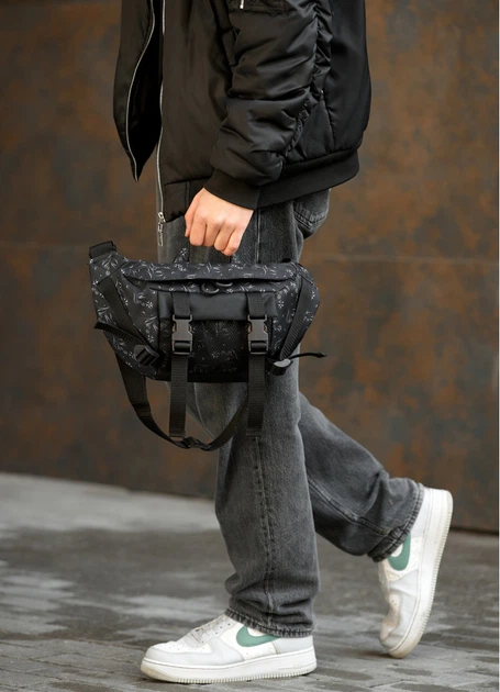 Чоловіча сумка бананка Sambag Dynamicdart чорна 38 × 21 × 7 см (80411702m) - Фото 7 Чоловіча сумка бананка Sambag Dynamicdart чорна 38 × 21 × 7 см (80411702m) - зображення 7