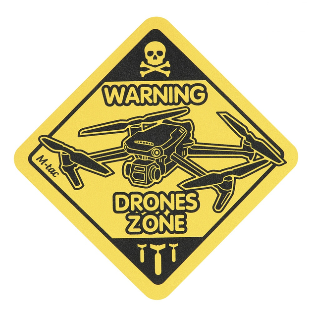 M-Tac нашивка Drones Zone Yellow/Black - зображення 1