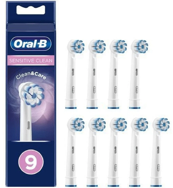 Końcówki do szczoteczki Oral-B Sensitive Clean & Care 9 szt. (4210201325239) - obraz 1