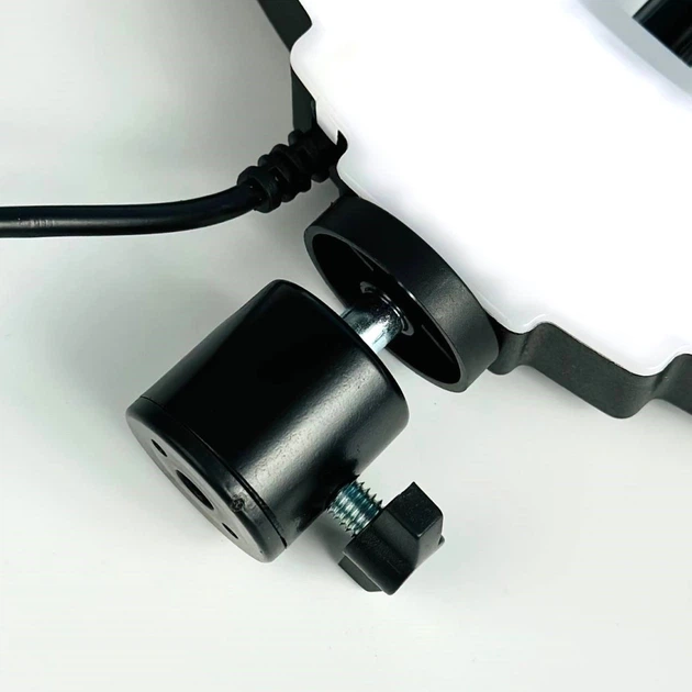 Кільцева світлодіодна Led RGB Лампа 30 см із затискачем для телефону діаметром 12" MJ30 Чорний - изображение 8