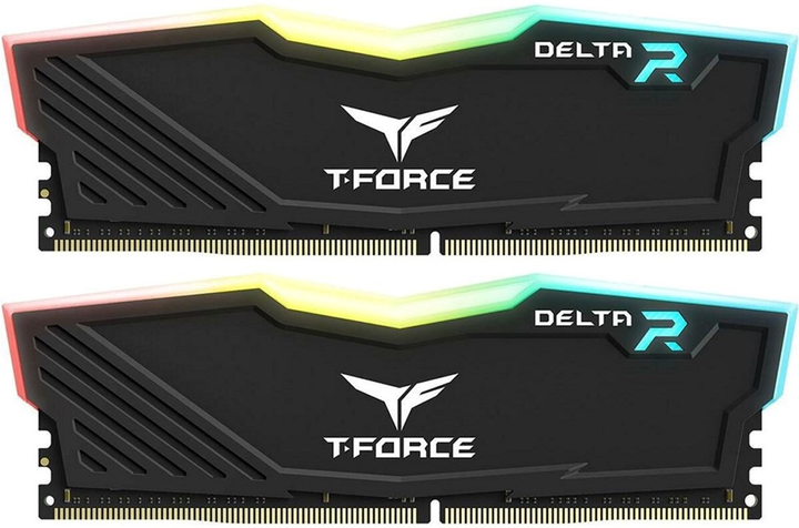 Оперативна пам'ять Team Group DDR4-3600 16384MB PC4-28800 (Kit of 2x8192) T-Force Delta RGB Black (TF3D416G3600HC18JDC01) - зображення 1