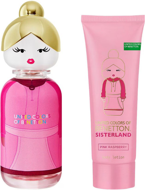Zestaw damski United Colors of Benetton Sisterland Pink Raspberry Woda toaletowa 80 ml + Balsam do ciała 75 ml (8433982024658) - obraz 3