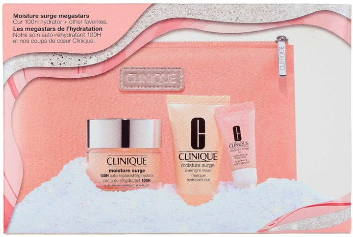 Набір для догляду за обличчям Clinique Moisture Surge Megastars Зволожувальний гель 50 мл + Маска 30 мл + Бальзам для губ 7 мл (192333178737) - зображення 1