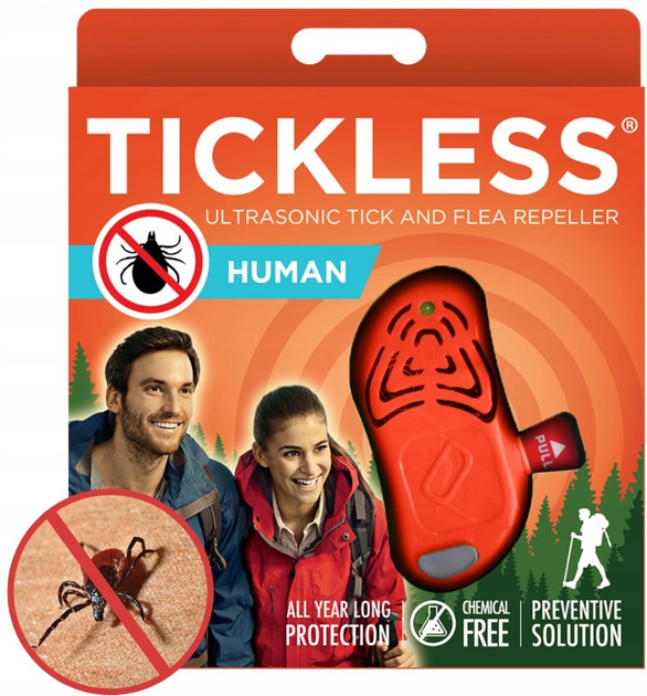 Odstraszacz kleszczy dla ludzi TickLess PRO 102OR Orange (5999566450037) - obraz 3