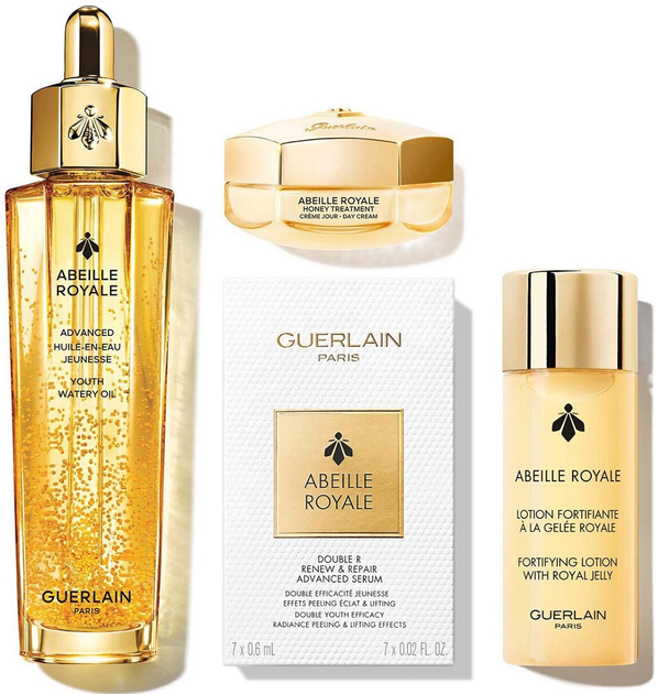 Набір для догляду за обличчям Guerlain Abeille Royale Advanced Лосьйон 40 мл + Сироватка 7 х 0.6 мл + Олія 15 мл + Крем 50 мл (3346470618282) - зображення 2