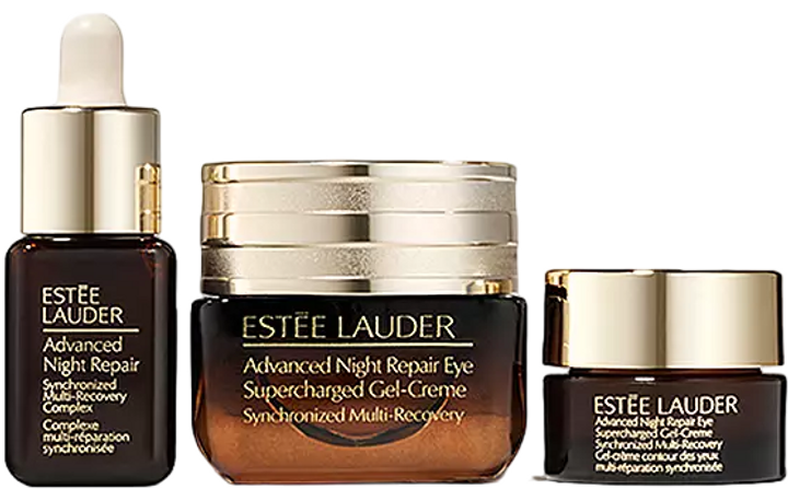 Набір для догляду за обличчям Estee Lauder Advanced Night Repair Омолоджувальна сироватка для обличчя 7 мл + Багатофункціональний відновлювальний крем-гель для очей 15 мл + 5 мл (887167665897) - зображення 2
