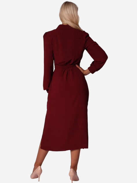 Плаття-сорочка міді осіннє жіноче Ax Paris DA1660 XL Темно-червоне (5063259016531) - зображення 2