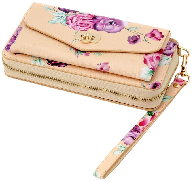 Чохол-гаманець Evelatus Universal Either Wallet Flower Beige (EVEEWF14B) - зображення 1