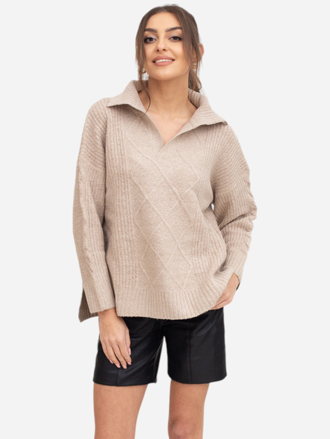 Sweter damski Ax Paris AXS0225 M-L Jasnobeżowy (5063259000226) - obraz 1