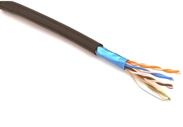 Кабель сетевой Kingda cat.5e FTP 4х2х0.51/AWG Черный 305м (KDFT8014-CCA ...