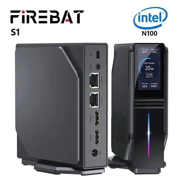 Мини ПК FIREBAT S1 Mini PC Intel N100 / 16GB DDR4 / 512GB M2