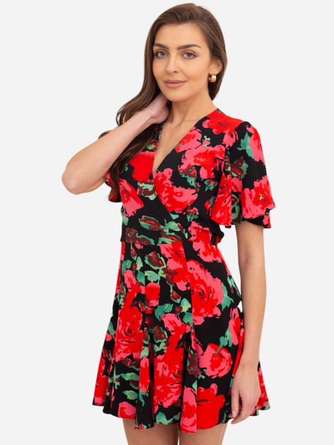 Sukienka kopertowa krótka letnia damska Ax Paris DA1858 S Czerwona (5063259098681) - obraz 1
