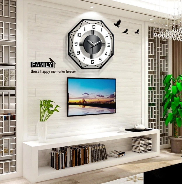 Часы настенные дизайнерские Black&White, бесшумные JT18213 / 43x43 см SST - изображение 5