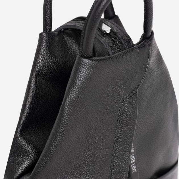 Plecak damski skórzany Kalite Look Trio 593 Czarny (5903999314026) - obraz 3