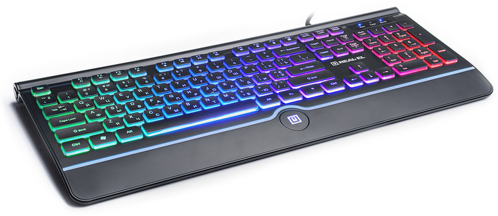 Клавиатура проводная Real-El 8000 Comfort Backlit USB (EL123100033) - изображение 3