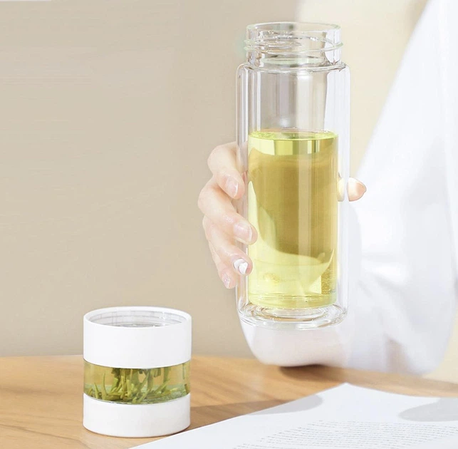 Термос заварювальний Xiaomi Quange Intelligent Tea Separator Cup White (H8134) - зображення 6