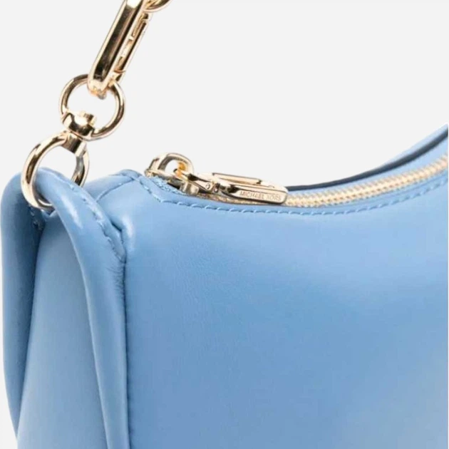 Сумка багет жіноча з натуральної шкіри Michael Kors MKO32H3G8NC1L-457 Блакитна (196237510488) - зображення 3