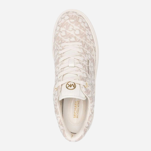 Sneakersy damskie na wysokiej platformie Michael Kors MKO43R4HYFS1B-150 39 Beżowe (197677111143) - obraz 4
