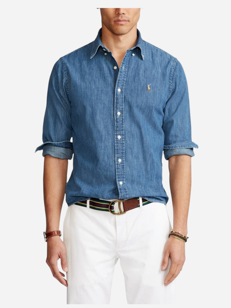 Koszula męska jeansowa Polo Ralph Lauren PRL710792043001 XL Granatowa (3615739473611) - obraz 1