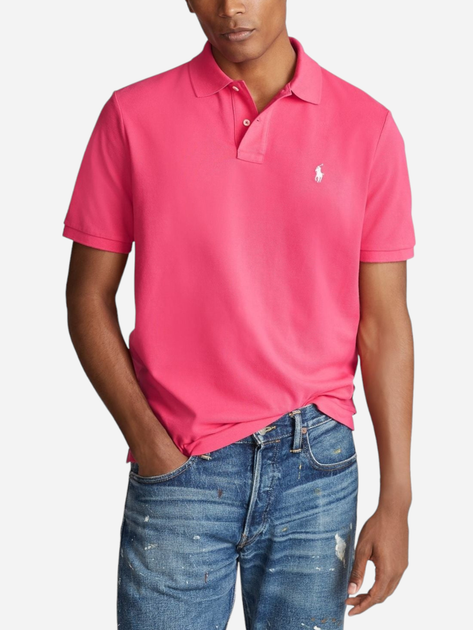 Koszulka polo męska elegancka Ralph Lauren PRL710782592007 M Różowa (3615738823752) - obraz 1