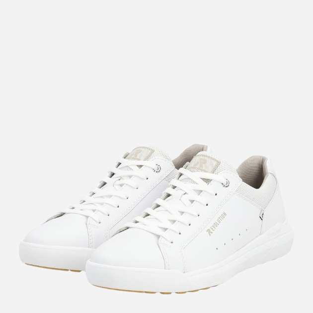 Sneakersy męskie do kostki RIEKER REVU1100-80 43 Białe (4061811780136) - obraz 3