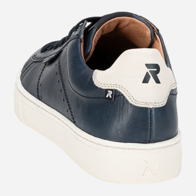 Sneakersy męskie skórzane RIEKER REVU0704-14 45 Ciemnogranatowe (4061811779529) - obraz 4