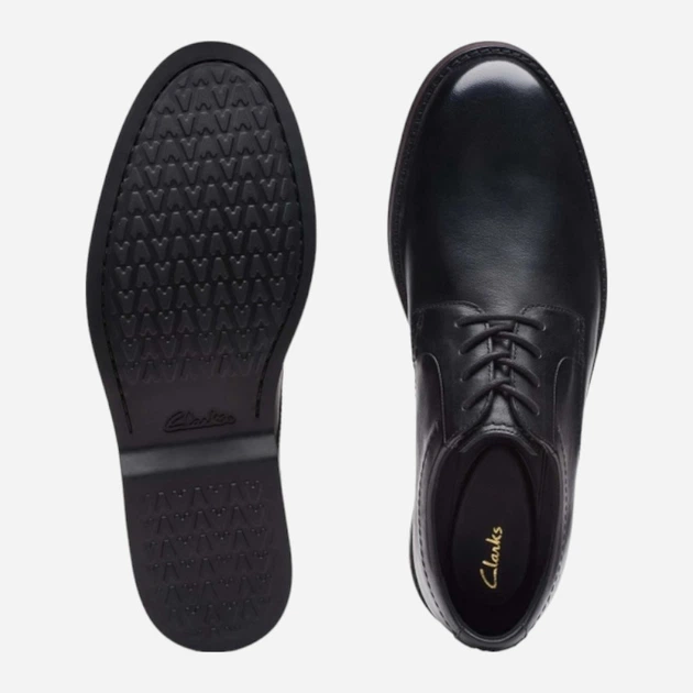 Чоловічі дербі Clarks CLA26173608 43 Чорні (5063090257087) - зображення 6