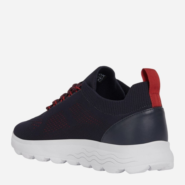 Sneakersy męskie Geox GEOU15BYA0006KC4064 43 Czarny/Czerwony (8050036090577) - obraz 4