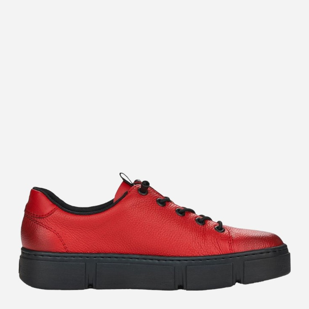 Sneakersy damskie na platformie RIEKER RIEN5903-33_CO 38 Czerwone (4060596340535) - obraz 3