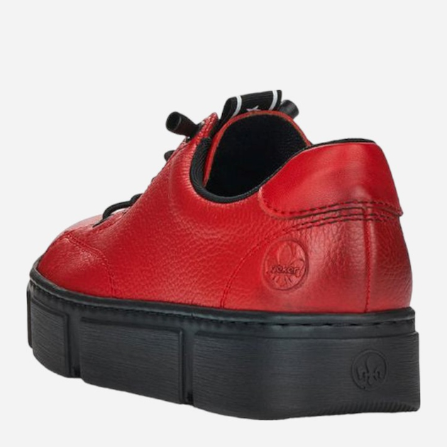 Sneakersy damskie skórzane RIEKER RIEN5903-33_CO 42 Czerwone (4060596361639) - obraz 5